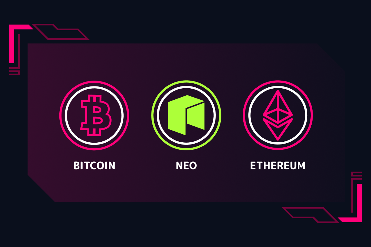 Bitcoin, Neo and Ethereum