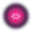 Opened pink box icon